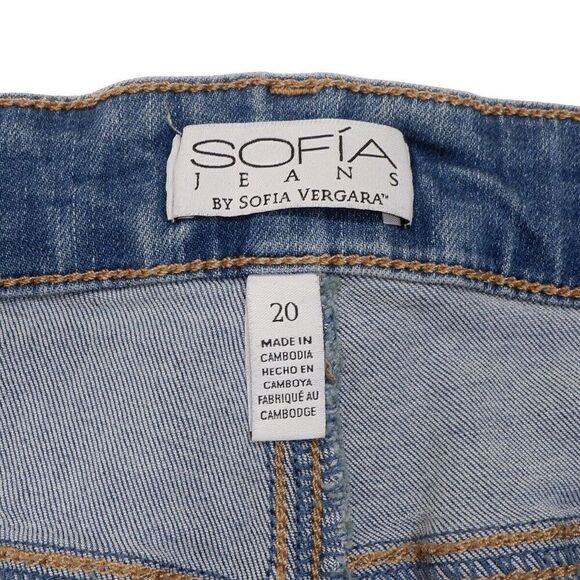 Sofia Vergara Rosa Curvy Ankle Jeans Size 18/20 Plus Womens Stretch 36 x 25.5 - Picture 7 of 11
